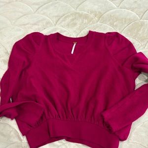 Free people puff sleeve sweatshirt